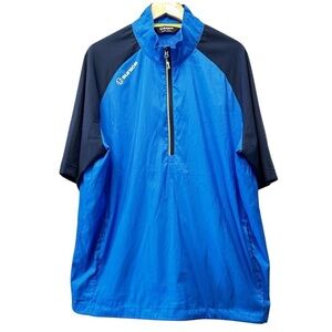 Sunice Jacket Pullover‎ WindShirt Men Sz XL Blue Zip Golf Open Windbreaker Light